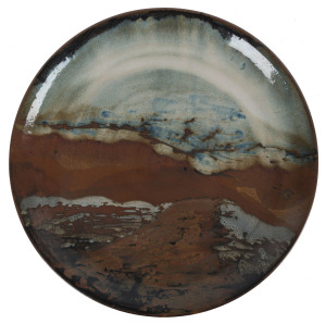 An Australian studio pottery charger, late 20th century, 56cm diameter