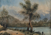 ARTIST UNKNOWN (Australian School), River scene, circa 1870s, watercolour, 30 x 43cm