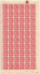 1878 (SG.156,157) 1d & 2d Sideface London printings: with 1d in pane of 60 with Plate No. 4 (creased at LL & stained on 3 units) and 2d in a full sheet of 2 panes of 60 also with Plate No. 4 in excellent condition. Cat. £1400+. (180).