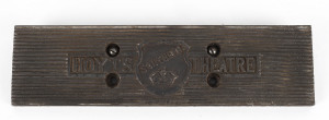HOYTS THEATRE "Southern" cast metal foot plate, early 20th century, 42cm across