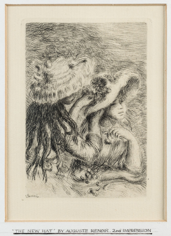 Pierre-Auguste RENOIR (1841 - 1919) "Le Chapeau Epinglé", [2nd Impression] Etching, signed in the plate, circa 1894, 11.5 x 8cm