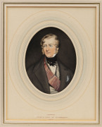 ARTIST UNKNOWN, (Portrait of a nobleman), watercolour on board, 13 x 10cm (oval). Although titled in the mount "George, Fourth Earl of Clarendon, 1822" we believe the subject is Juan Álvarez y Mendizábal, born Juan Álvarez Méndez (1790 –1853), a Spanish