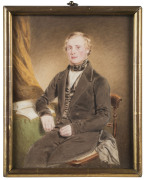 British School (19th century), Portrait of a young man, watercolour, c1840s, 26 x 20cm.