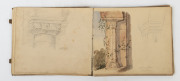 NICHOLAS CHEVALIER (1828-1902) A sketchbook containing numerous pencil, watercolour and pen & ink sketches, several of which are signed and dated, mainly 1848, and many of which are titled, including "Starnberg", "Partie bei Reutte...mit Ehrensberg", "Wet