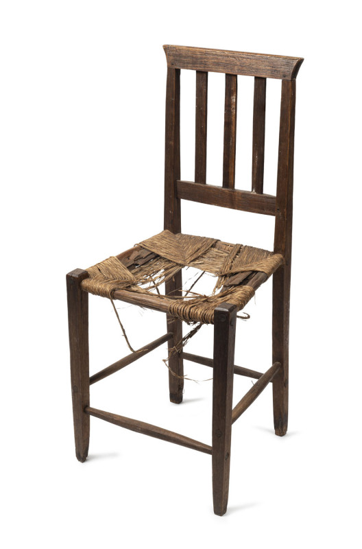 ANTONIO DEBERTOLIS chair, Australian blackwood and seagrass, Drouin, Victoria, circa 1900, ​89cm high