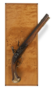 CAPTAIN COOK'S PISTOL An early 18th Century Continental Flintlock holster pistol, the lock signed "Corbau-A-Maastricht" with plain 13-bore barrel, brass fore-sight, spurred brass pommel (with minor damage to spur tips), brass trigger guard, replacement ra