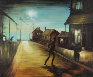 CHARLES KEVIN (PRO) HART (1928-2006), The Long Walk Home, oil on board, signed and dated "Pro Hart '73", 86 x 100cm