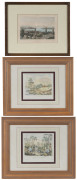 Tasmanian scenes, (19th century), three colour lithographs, framed and glazed, the largest 26 x 31cm overall