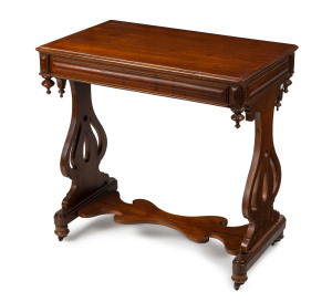An Australian cedar Colonial sofa table, South Australian origin, circa 1860, ​74cm high, 75cm wide, 44cm deep