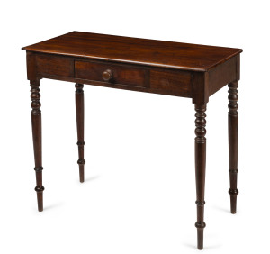 An early Colonial hall table, Australian cedar and blackwood, early to mid 19th century, 75cm high, 88cm wide, 41cm deep