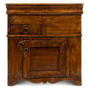 A gentleman's washstand, stained pine, South Australian origin, 19th century, 76cm high, 76cm wide, 45cm deep