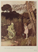 Ida Rentoul OUTHWAITE & Grenbry OUTHWAITE The Little Fairy Sister, [London : A. & C. Black, 1929] Original cloth backed patterned paper boards with titling-label mounted on front cover. (viii, 92, 4pp.). With colour frontisp., title-vign., 15 full-page - 2