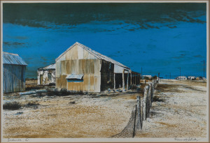 KENNETH JACK (1924-2006), Birdsville Q, screenprint, signed and titled in pencil in the lower margin, ​35 x 49cm
