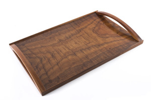 An Australian blackwood serving tray, late 20th century, 57cm across the handles