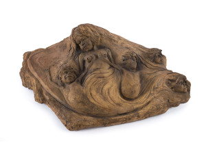 WILLIAM RICKETTS pottery fountain piece, 47 x 68cm