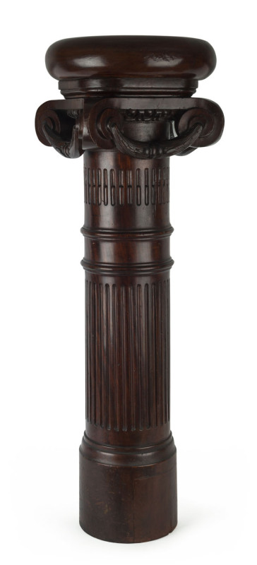 An Australian cedar pedestal, 19th century, 117cm high