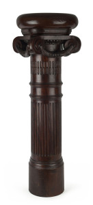 An Australian cedar pedestal, 19th century, 117cm high