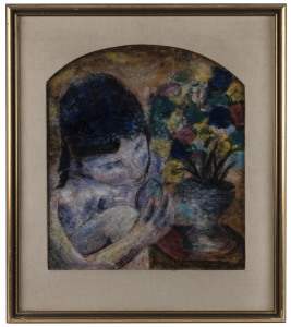 ARTIST UNKNOW Australian pottery plaque, signed (illegible) and date lower right 1978, 39 x 34cm