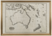 AUSTRALASIA. Drawn under the direction of Mr. Pinkerton by L. Hebert. Neele sculpt. 352 Strand. London: published April 15th. 1813, by Cadell & Davies, Strand & Longman, Hurst, Rees, Orme, & Brown, Paternoster Row. 56 x 82cm; framed and glazed. (60 x 86cm - 2