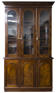 An Australian three door bookcase, cedar, 19th century, 249cm high, 142cm wide, 44cm deep