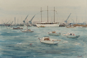 GERRARD GEORGE LANTS (1927 - 1998), Williamstown, watercolour, signed lower right "Lants", ​33 x 47cm