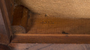 JOSEPH SLY Colonial cedar footstool, mid 19th century, stamped on the inside rail "J.SLY", 17cm high, 43cm wide, 43cm deep - 2