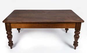 A Colonial farmhouse kitchen table, Australian cedar, 19th century, 75cm high, 181cm wide, 108cm deep