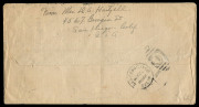 AUSTRALIA: Aerophilately & Flight Covers: Commercial Airmail Inwards to Australasia: United States - Accelerated By Airmail:&nbsp;&nbsp;1926&nbsp;(Nov. 22) cover San Diego to Sydney with handstamped 'Via Air Mail' paid at 24c for airmail service California-New York for - 2
