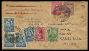 AUSTRALIA: Aerophilately & Flight Covers: Commercial Airmail Inwards to Australasia: Colombia - Accelerated By Airmail: 1929 (Aug 24) cover La Dorado, Caldas, Colombia to Coolangatta Queensland, sender has adapted an inscribed envelope (for a California a