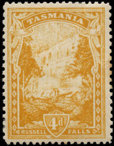 1902-1912 (between SG.237 & 248) &frac12;d, 1d, 2d, 3d ,4d & 6d Pictorials on V over Crown and Crown A paper: a study on leaves showing watermark & printing varieties and perf. varieties with double perfs., imperf. singles and scarce 4d Orange-yellow compound pe