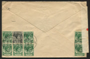AUSTRALIA: Aerophilately & Flight Covers: Commercial Airmail Inwards to Australasia: Malaya - Straits Settlements: 1940 (Sept. 28) Fraser & Co (Singapore) dual censored cover to Brisbane with unusual franking composition for 55c combined airmail rate, com - 2