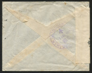 AUSTRALIA: Aerophilately & Flight Covers: Commercial Airmail Inwards to Australasia: Netherland Indies: 1940 (June 25) censored cover Medan to Melbourne franked 35c carried on inaugural Horseshoe flight, a rare commercial intermediate, confirmed by Melbou - 2