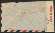 AUSTRALIA: Aerophilately & Flight Covers: Commercial Airmail Inwards to Australasia: Netherland Antilles - Curacao: 1941 (Dec. 12) Philips' Gloeilampenfabrieken (Willemstad) dual censored cover to Sydney franked 1931 Air franking aggregate 1g30 for PanAm - 2