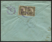AUSTRALIA: Aerophilately & Flight Covers: Commercial Airmail Inwards to Australasia: Nicaragua: 1932 (Feb. 27) The Anglo-South American Bank (Managua) registered cover to Sydney bearing aggregate franking (both sides) 1cor27½ for airmail to USA only, back - 2