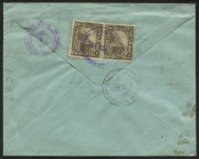 AUSTRALIA: Aerophilately & Flight Covers: Commercial Airmail Inwards to Australasia: Nicaragua: 1932 (Feb. 27) The Anglo-South American Bank (Managua) registered cover to Sydney bearing aggregate franking (both sides) 1cor27&frac12; for airmail to USA only, back - 2