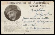 16 July 1914 (AAMC.3) Melbourne - Sydney souvenir postcard (#55) flown by Maurice Guillaux. - 2