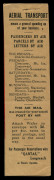 1927 (AAMC.107b; Frommer 25) QANTAS vignette black on red inscribed 'See/BY AIR MAIL/Western Queensland', strip of 6 in black on buff booklet covers, no staples.