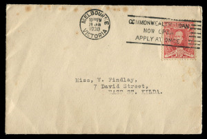 AMY JOHNSON IN AUSTRALIA: (Re: AAMC.158-9) June 1930: Following her solo flight from England (the first by a woman) Amy Johnson spent some time in Australia where she was feted as a heroine. This lot is comprised of an autographed letter on "AMY JOHNSON in AUSTRALIA" letterhead; the envelope with AJ Monogram in which the letter was sent; & 1930s Purina Grain Foods trade card showing Amy Johnson. (3 items).