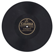 AMY JOHNSON'S FLIGHT FROM ENGLAND TO AUSTRALIA A Columbia 78rpm recording of Amy Johnson talking about her flight 'The Story of My Flight,' recorded in Sydney in 1930. and signed A. Johnson on the label; a press photo, with citation describing Johnson as - 4