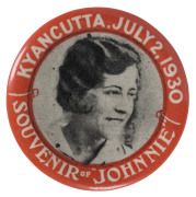 AMY JOHNSON'S FLIGHT FROM ENGLAND TO AUSTRALIA A Columbia 78rpm recording of Amy Johnson talking about her flight 'The Story of My Flight,' recorded in Sydney in 1930. and signed A. Johnson on the label; a press photo, with citation describing Johnson as - 5