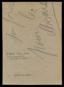 FRANCE - Aerophilately & Flight Covers: 22 Oct.1909 Menu Card from a celebratory aviation dinner dedicated to Louis Charles Joseph Bleriot and signed by him, just three months after he had become world-famous for making the first airplane flight across th - 2