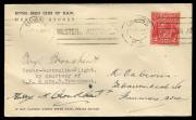 13 Jan.1936 (AAMC.582) Sydney - Perth (5 flown) and Sydney - Kalgoorlie (4 flown) unofficial flight covers both with "Trans-Australia-Flight" typed endorsements, carried Mr & Mrs H.F. Broadbent on their flight across Australia from Sydney to Perth, both c - 2