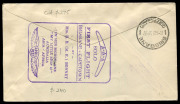 8 April 1937 (AAMC.716) Brisbane - Capetown flight cover franked with Queensland QV 1d & Australia KGV ½d orange (2) tied by BRISBANE machine cancel plus South Africa 10c Coronation pair tied by Cape Town arrival datestamp, signed by Mrs H.B. Bonney, Cat - 2