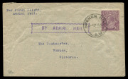 21-22 July 1925 (AAMC.80-89a) Adelaide - Melbourne - Sydney per Australian Aerial Services intermediates group comprising Melbourne-Echuca, Melbourne-Sydney, Echuca-Broken Hill, Deniliquin-Broken Hill, Hay-Broken Hill, Broken Hill-Echuca, Broken Hill-Mild