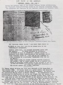 "Sir Hubert Wilkins M.C. 1888-1958" by aviation historian E.A. Crome (1983) an original manuscript/typescript being copy No 2 of only three compiled, hardbound with 51 single-sided typed and illustrated pages. A fascinating biography on the life of Wilkins as a war correspondent, photographer, polar explorer, naturalist, geographer and aviator. The only example we have seen.