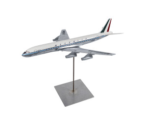 ALITALIA (1:50) DC8-42 display model B on stand by Belplast-Milano, 94cm long, 84cm wingspan