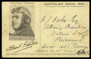 Feb.1917 (AAMC.14) Camperdown - Melbourne special postcard flown by Basil Watson. [66 flown]. The rarest despatch of the series.Provenance: The Nelson Eustis Gold Medal Collection, Leski Auctions, March 2008. - 2