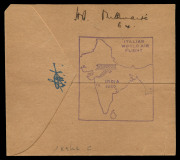 April - May 1925 (AAMC.78a) Calcutta - Australia (Melbourne) cover (half) carried by Francesco de Pinedo and Ernesto Campanelli on the final legs of their flight from Rome in an SIAI flying boat. [1 of 51 for Melbourne]. NB: Due to a disagreement with the - 2