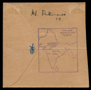 April - May 1925 (AAMC.78b) Calcutta - Australia (Sydney) cover (half) carried by Francesco de Pinedo and Ernesto Campanelli on the final legs of their flight from Rome in an SIAI flying boat. [1 of 42 for Sydney]. Provenance: Nelson Eustis - 2