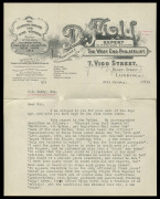 7 Aug.1926 (AAMC.97) Darwin - Sydney - Melbourne registered cover, carried by Alan J. Cobham on the last legs of his epic flight from England in a DH50 seaplane. With appropriate backstamps and original enclosures from J.C. Buscall at the Government Hospi - 3